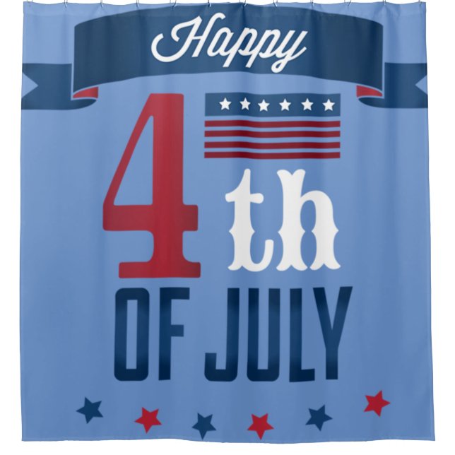 Happy 4th July Shower Curtain (Front)