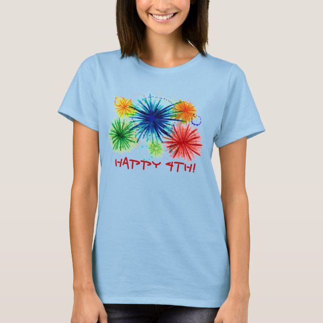 Happy 4th ladies tee (Front)