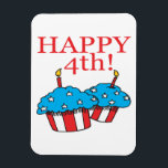 Happy 4th magnet<br><div class="desc">Celebrate the 4th of July and show your Independence with your friends, family and the world with these Holiday designs on your favorite products!</div>