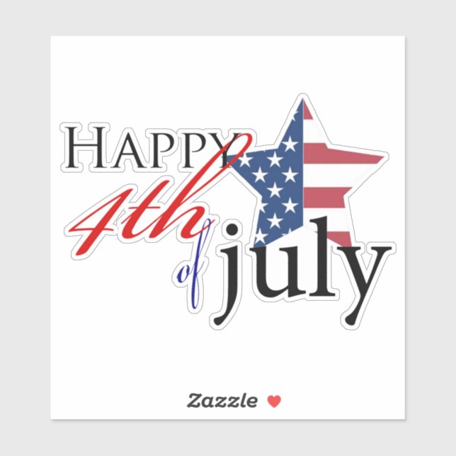 Happy 4th of July 1 Sticker (Sheet)