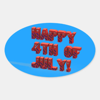 Happy 4TH Of July 3D Sticker