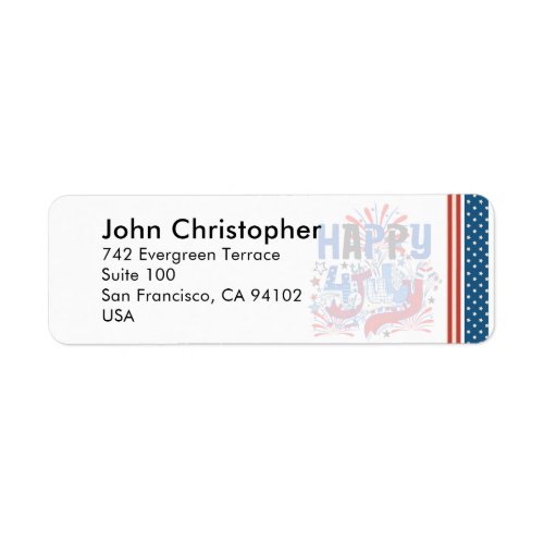 Happy 4th Of July-63261 Label