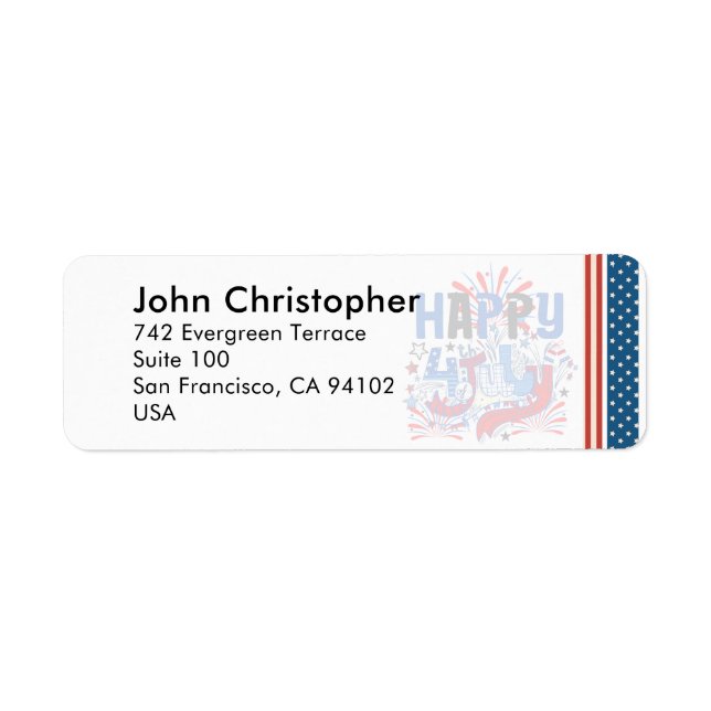 Happy 4th Of July-63261 Label (Front)