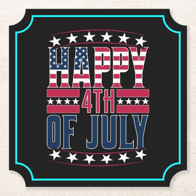 Happy 4th of July-69413 Paper Coaster (Front)