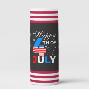 Happy 4th Of July-97958 Pillar Candle