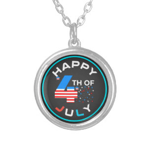 Happy 4th Of July-97958 Silver Plated Necklace