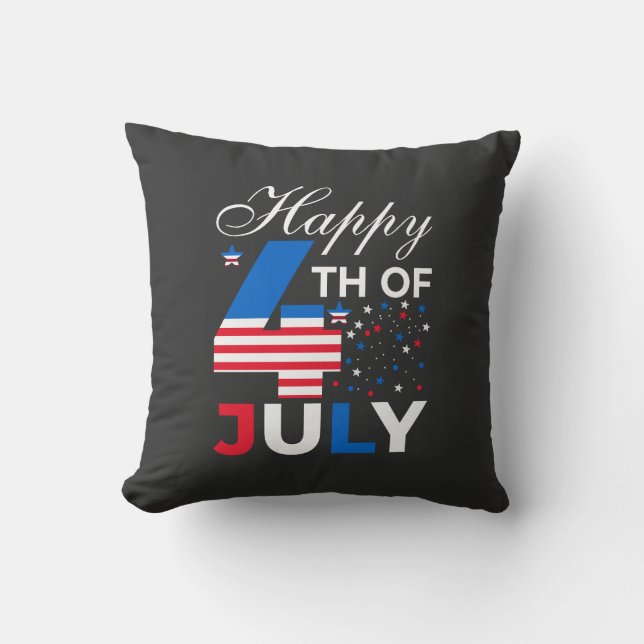 Happy 4th Of July-97958 Throw Pillow (Front)