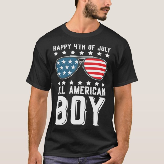 Happy 4th of July All American Boy T-Shirt (Front)