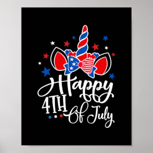 Happy 4th of July America Celebrating Freedom Poster