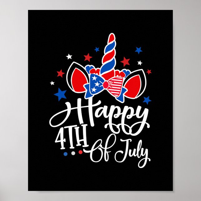 Happy 4th of July America Celebrating Freedom  Poster (Front)
