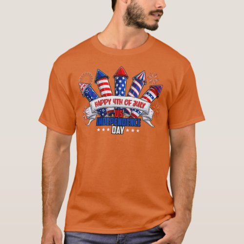 Happy 4th of July America Fireworks US Independenc T_Shirt