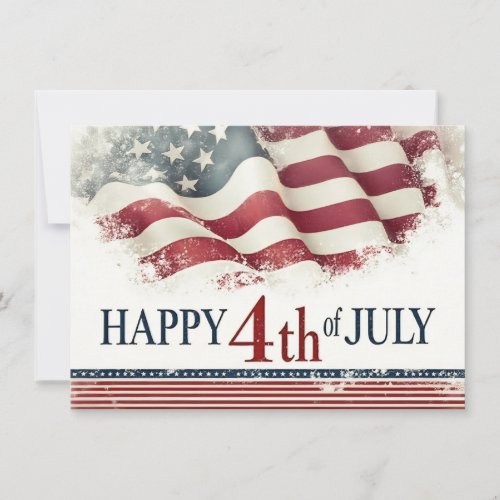 Happy 4th of July - American Flag Vintage Design
