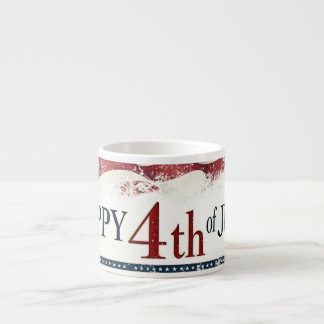 Happy 4th of July - American Flag Vintage Design Espresso Cup