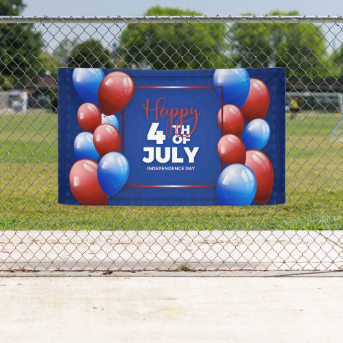 Happy 4th of July American Patriotic Banner