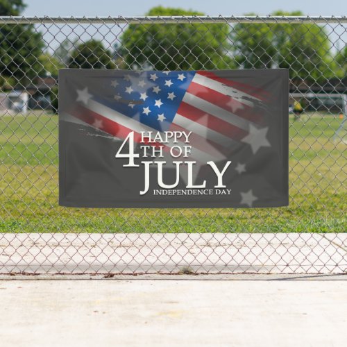 Happy 4th of July American Patriotic Banner