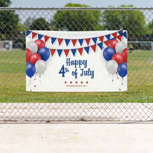 Happy 4th of July American Patriotic Banner