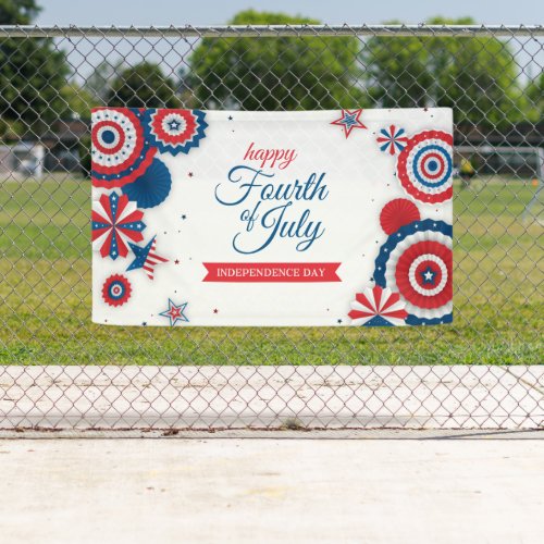 Happy 4th of July American Patriotic Banner