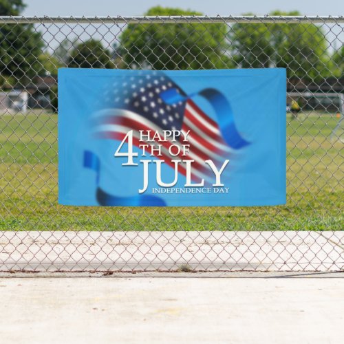 Happy 4th of July American Patriotic Banner
