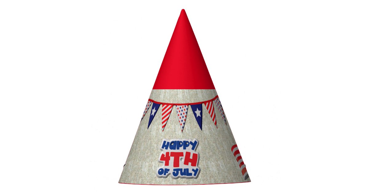 Happy 4th of July America's Birthday Party Hat | Zazzle
