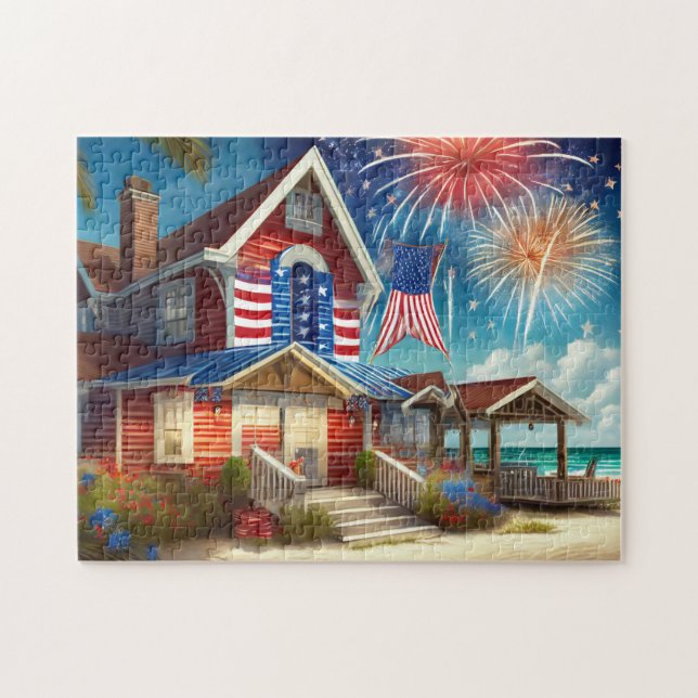 Happy 4th of July Art Daily Jigsaw puzzle Recent (Horizontal)