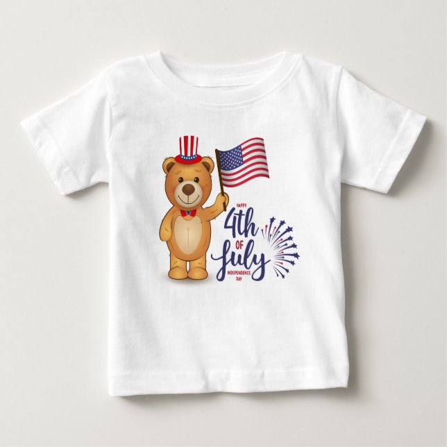 Happy 4th of July Baby T-Shirt (Front)