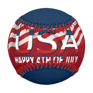 HAPPY 4TH OF JULY BASEBALL | Zazzle