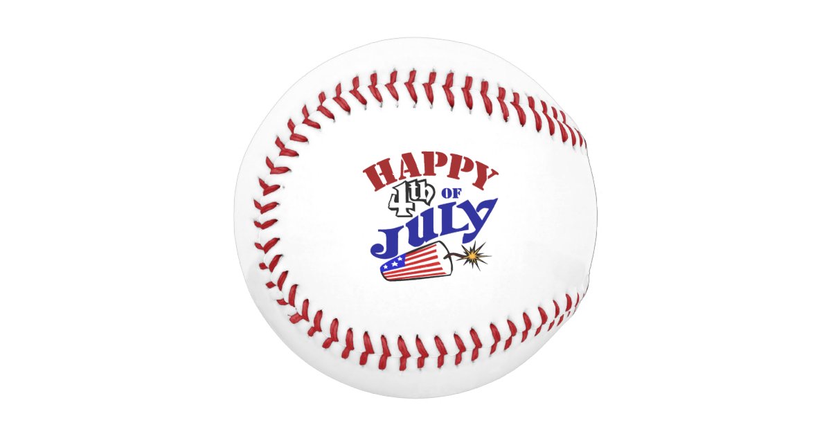 Happy 4th of July Baseball | Zazzle