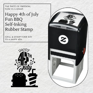 Happy 4th of July BBQ Self-Inking Rubber Stamp