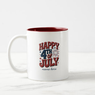 Happy 4th of July Bold Patriotic Coffee Mug 