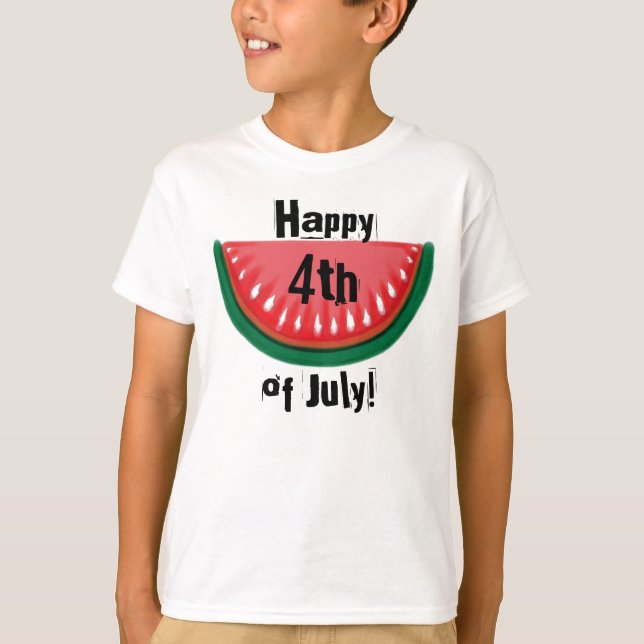 Happy 4th of July boys watermelon tee (Front)