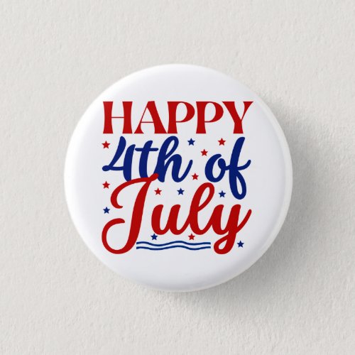 Happy 4Th Of July Button