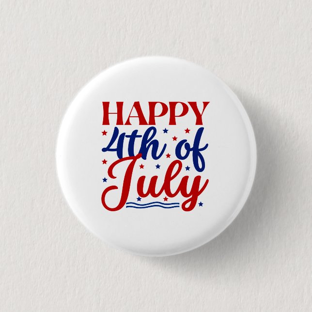 Happy 4Th Of July Button (Front)