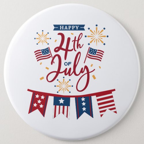 Happy 4th of July Button