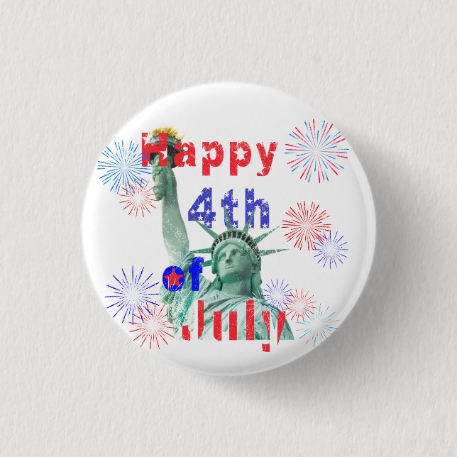 Happy 4th of July Button (Front)