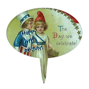 Happy 4th of July Cake Topper