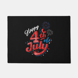 Happy 4th of July Cool Independence Day Patriotic Doormat