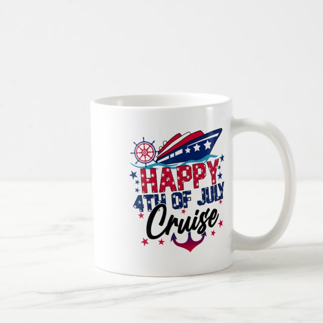 Happy 4th Of July Cruise Patriotic American Cruisi Coffee Mug (Right)