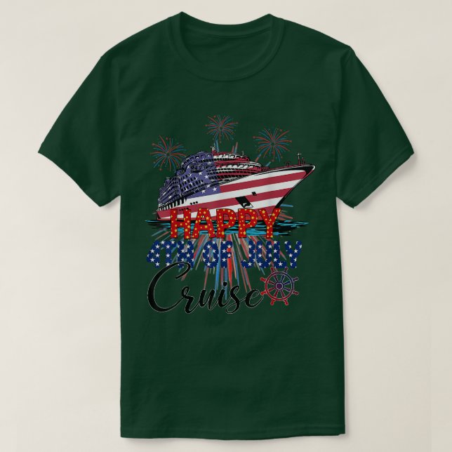 Happy 4th Of July Cruise Squad Matching Group Fami T-Shirt (Design Front)