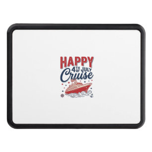 Happy 4th of July Cruise Vintage Patriotic Shirt_1 Hitch Cover