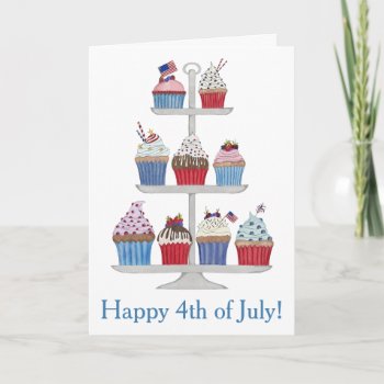 Happy 4th Of July Cupcakes Card by studioportosabbia at Zazzle