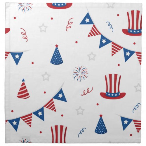 Happy 4th of July Cute Party Pattern Cloth Napkin
