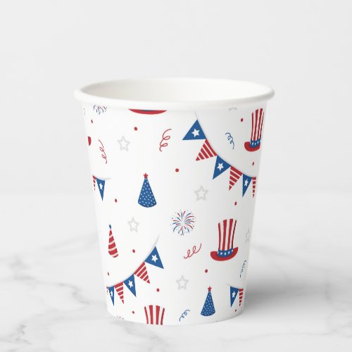 Happy 4th of July Cute Party Pattern Paper Cups