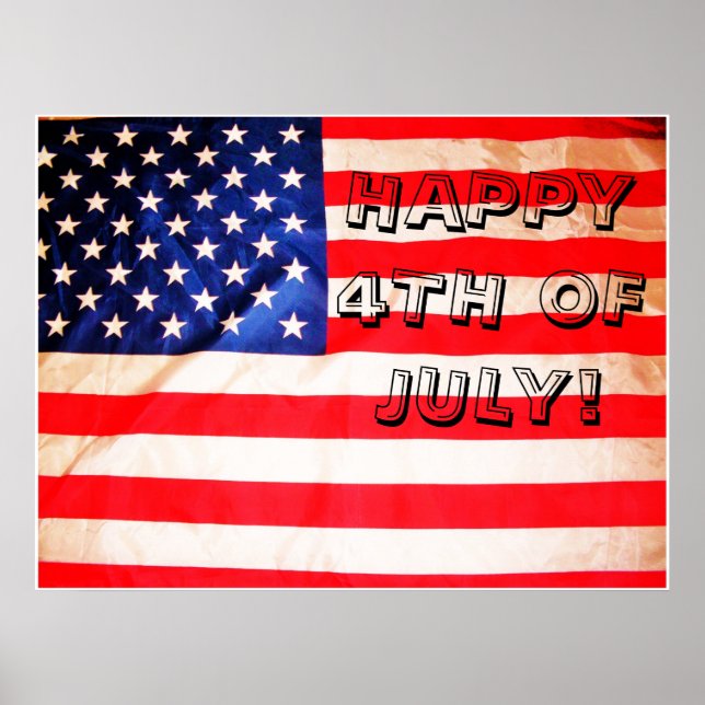 HAPPY 4TH OF JULY DAY FLAG poster (Front)