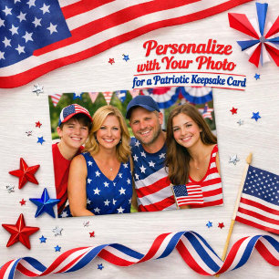 Happy 4th of July Family Photo Postcard