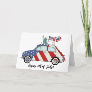 Happy 4th of July Fiat 500 Card