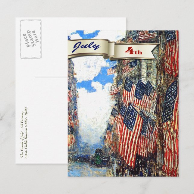 Happy 4th of July.Fine Art  Postcard (Front/Back)