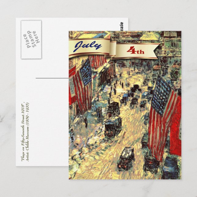Happy 4th of July. Fine Art Postcard (Front/Back)