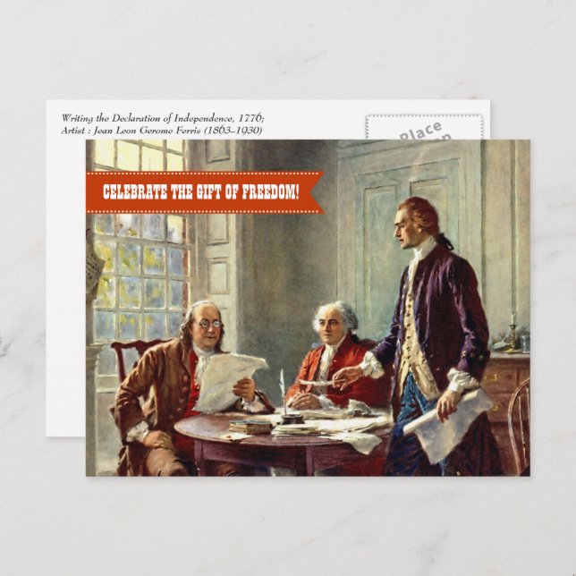 Happy 4th of July. Fine Art  Postcard (Front/Back)