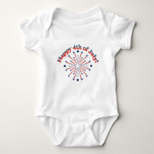 Happy 4th of July Fireworks Baby Bodysuit