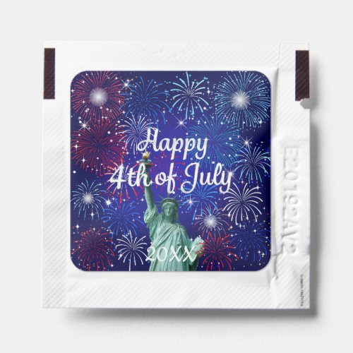 Happy 4th of July Fireworks Hand Sanitizer Packet